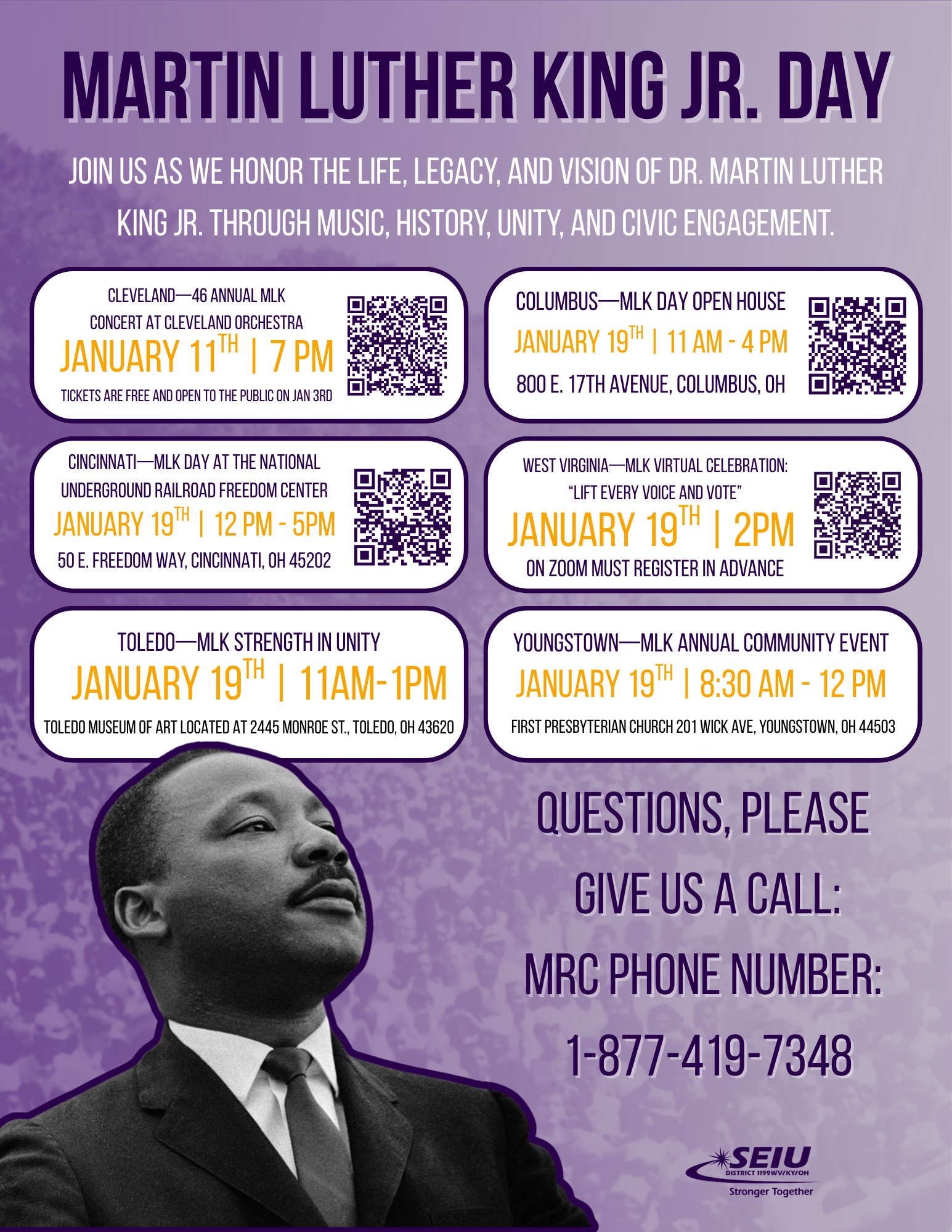Upcoming 2026 MLK Day Events - SEIU 1199